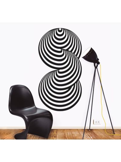 Vinilo decorativo ilusión óptica geometral espiral