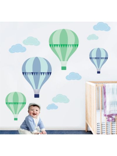 Vinilo Decorativo Infantil Globos Y nubes