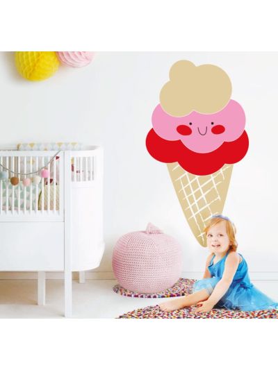 Vinilo Decorativo Infantil Helado Feliz