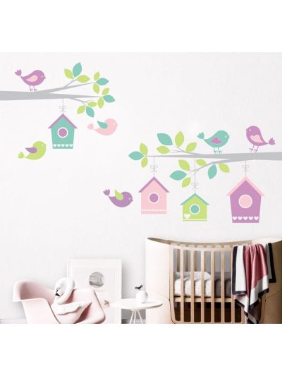 Vinilo Decorativo infantil Aves que vuelan MV 685