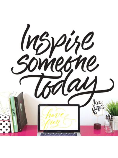 Vinilo Decorativo De Frases de Inspiración. Inspire Someone Today