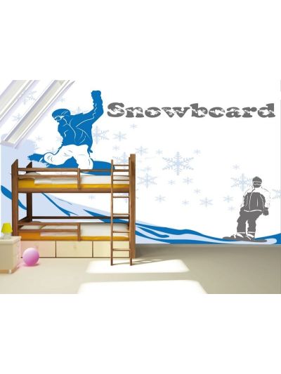 Vinilo decorativo de Snowboard