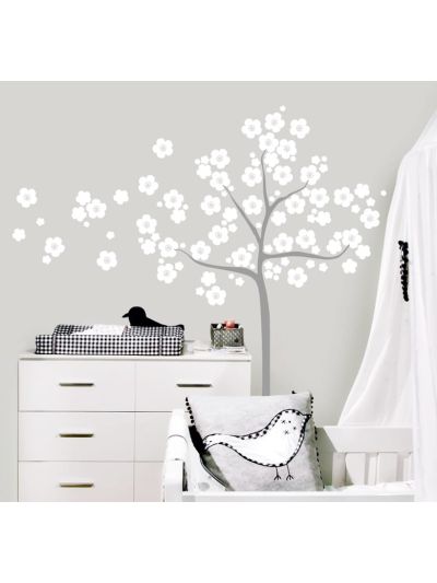 Vinilo Decorativo Árbol Japonés Floral Sakura M