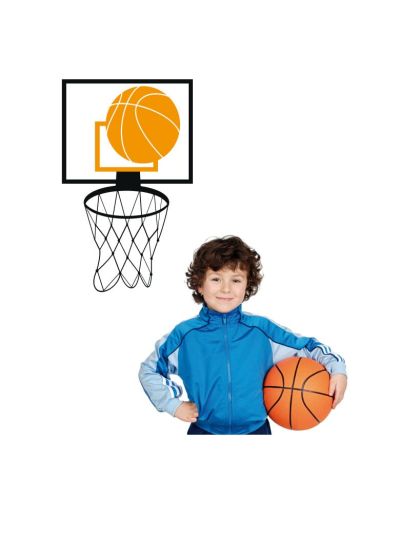 Vinilo decorativo infantil Cancha de baloncesto. 