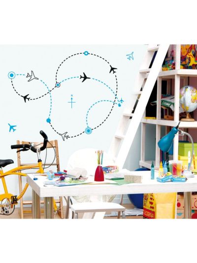 Vinilo Decorativo Infantil Aviones.