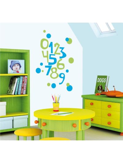 Vinilo decorativo infantil Números divertidos