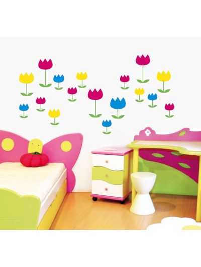 Vinilo decorativo mini pegatinas- tulipanes