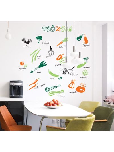 Vinilo decorativo para cocinas. Vegetales frescos