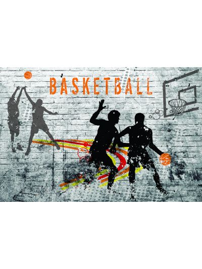 Papel de colgadura Juvenil de deportes Baloncesto naranja